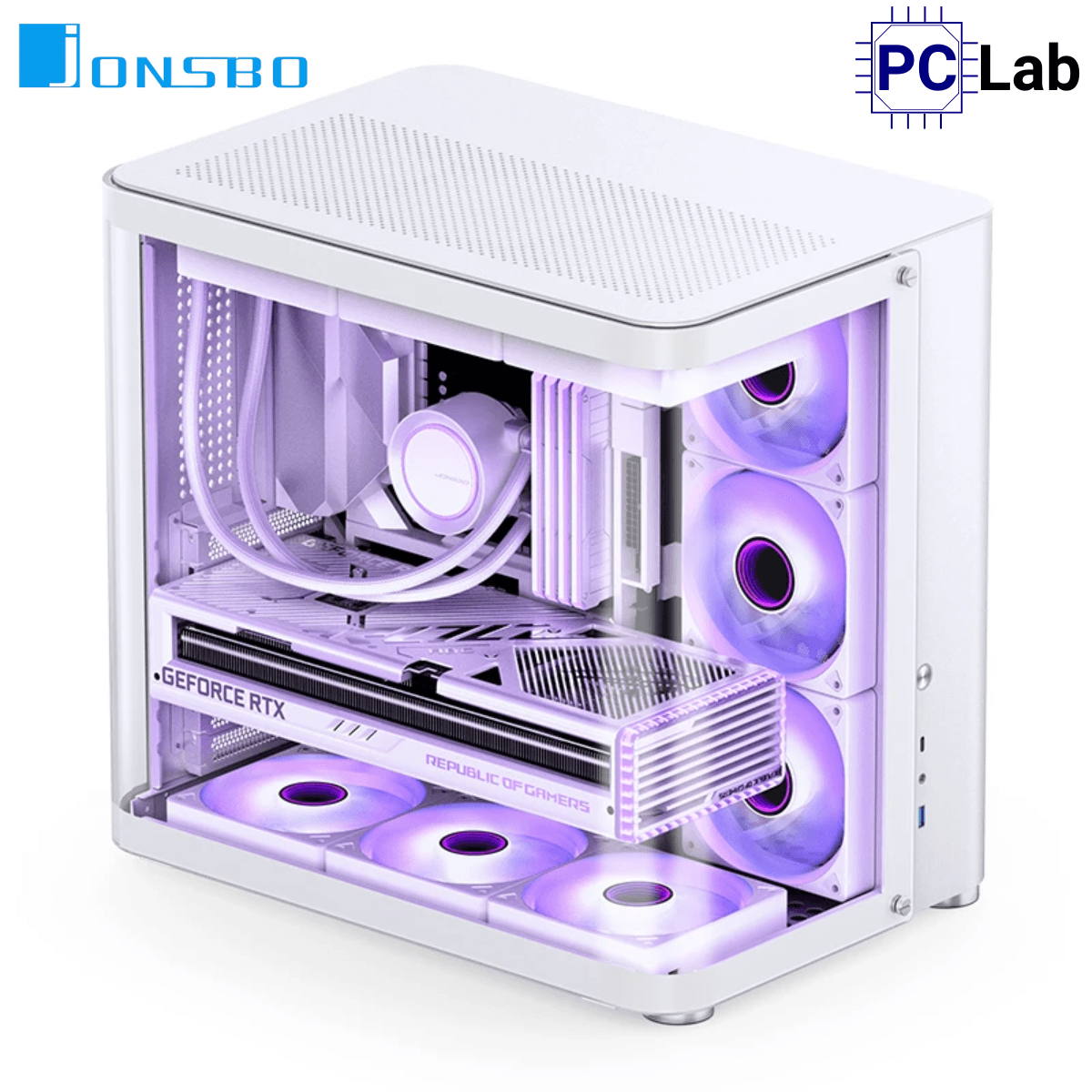 Vỏ case PC máy tính Jonsbo TK-2 White (ATX, Mid Tower, Trắng)