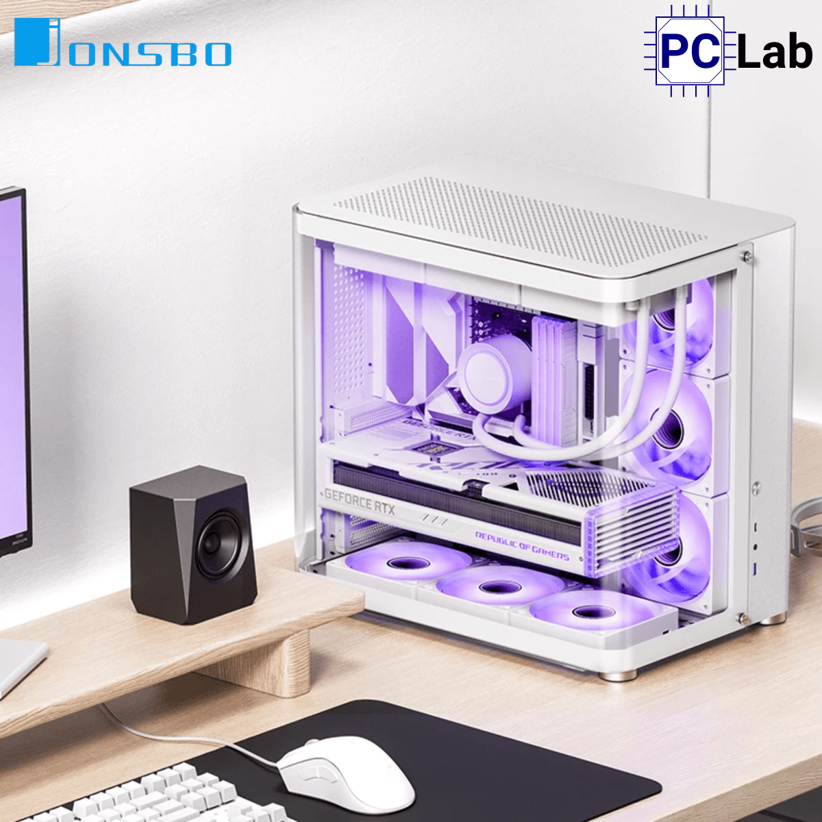 Vỏ case PC máy tính Jonsbo TK-2 White (ATX, Mid Tower, Trắng)