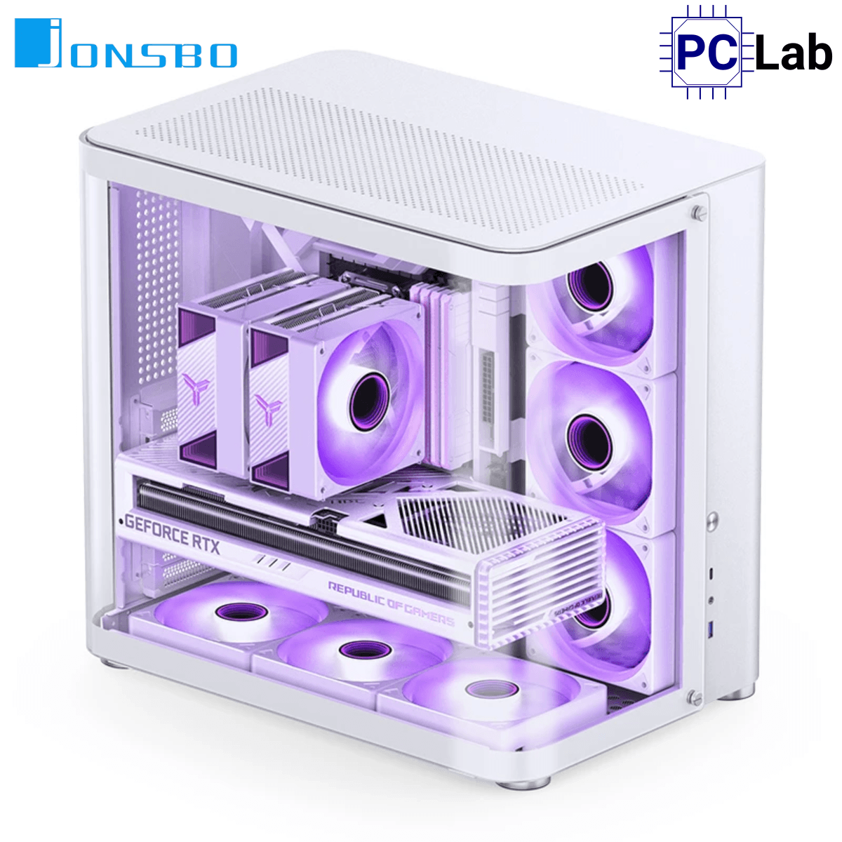 Vỏ case PC máy tính Jonsbo TK-2 White (ATX, Mid Tower, Trắng)