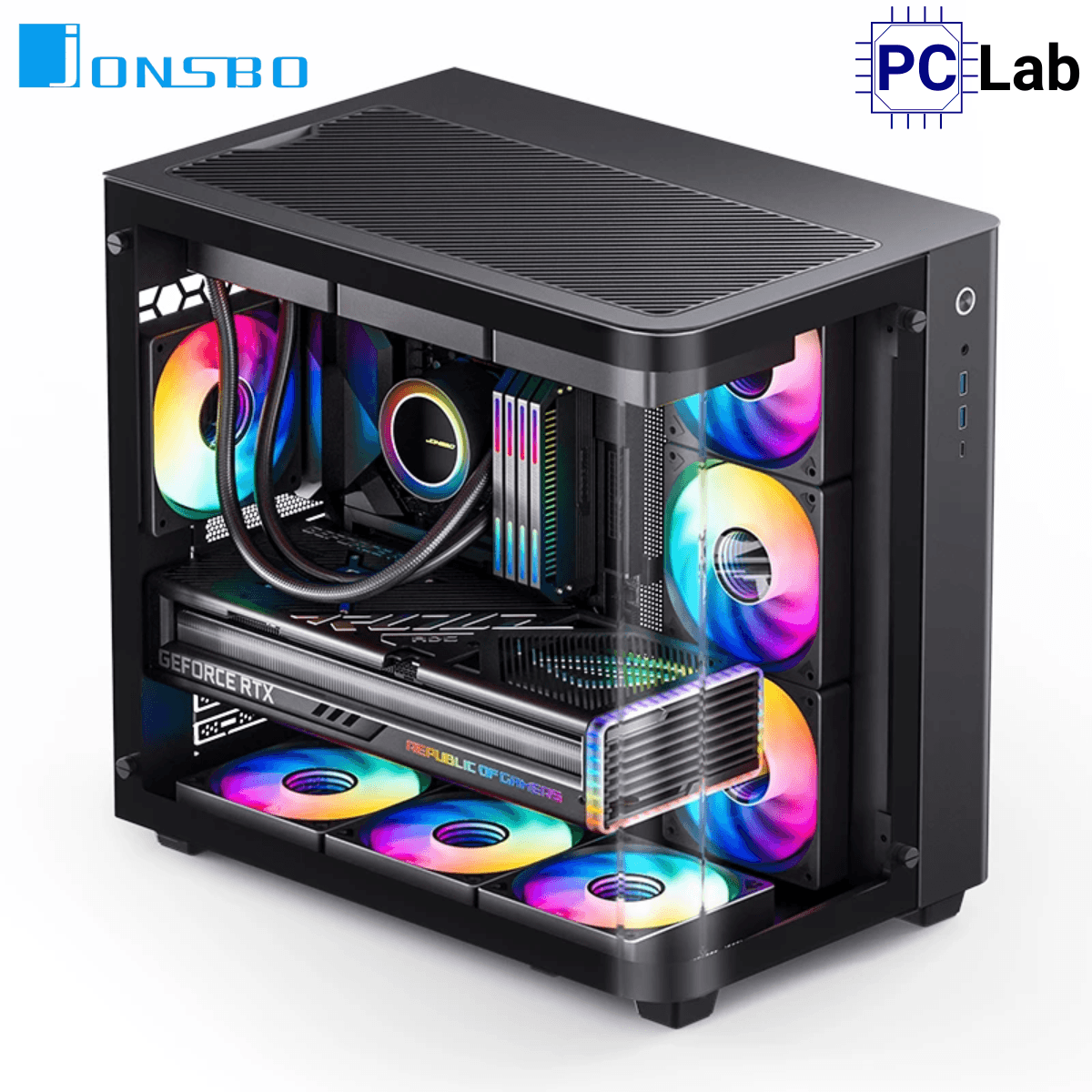 Vỏ case PC máy tính Jonsbo TK-3 Black (ATX, Mid Tower, Đen)