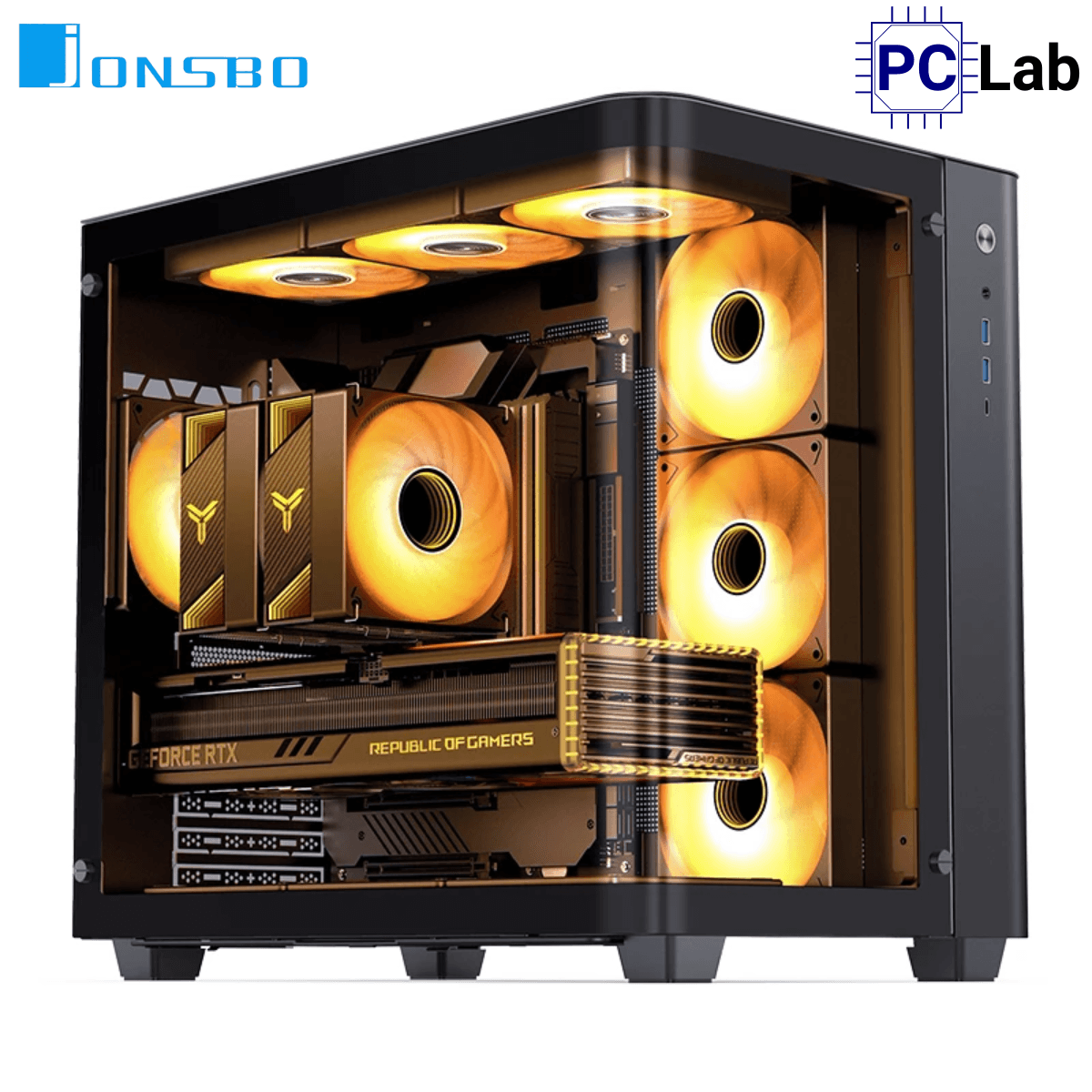 Vỏ case PC máy tính Jonsbo TK-3 Black (ATX, Mid Tower, Đen)