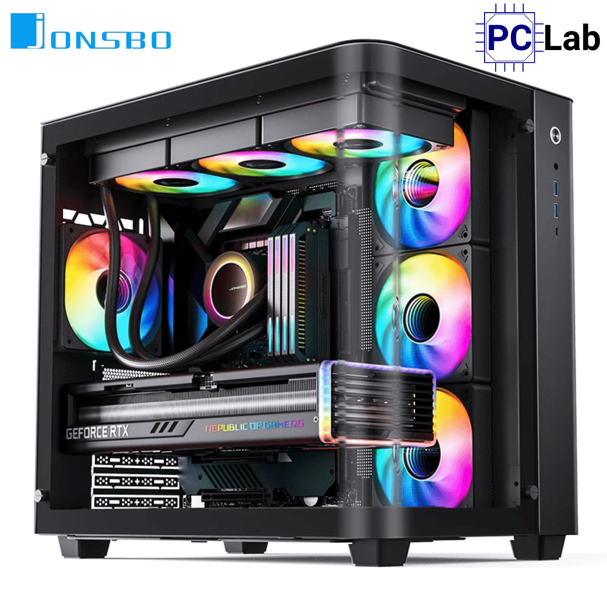 Vỏ case PC máy tính Jonsbo TK-3 Black (ATX, Mid Tower, Đen)