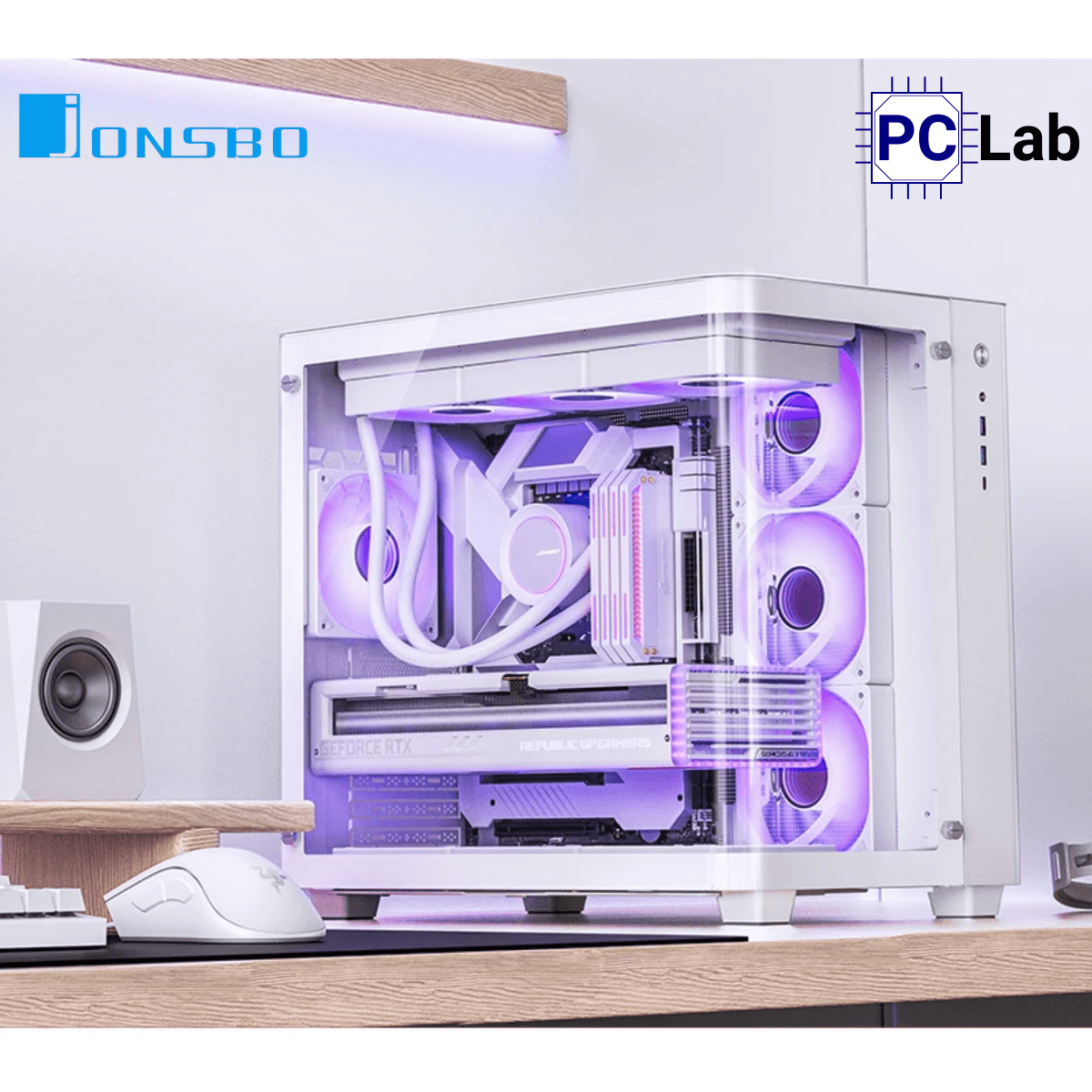 Vỏ case PC máy tính Jonsbo TK-3 White (ATX, Mid Tower, Trắng)