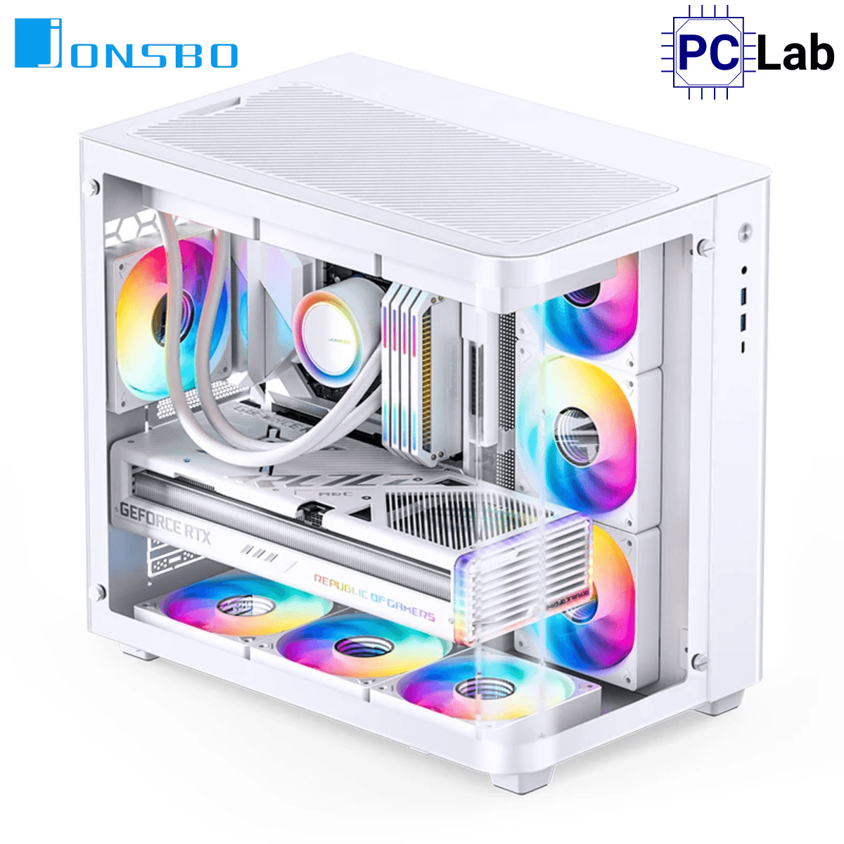 Vỏ case PC máy tính Jonsbo TK-3 White (ATX, Mid Tower, Trắng)
