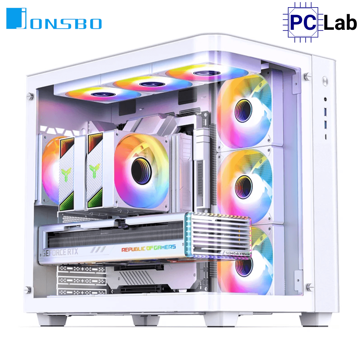 Vỏ case PC máy tính Jonsbo TK-3 White (ATX, Mid Tower, Trắng)