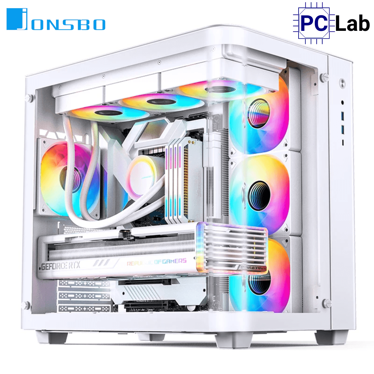 Vỏ case PC máy tính Jonsbo TK-3 White (ATX, Mid Tower, Trắng)