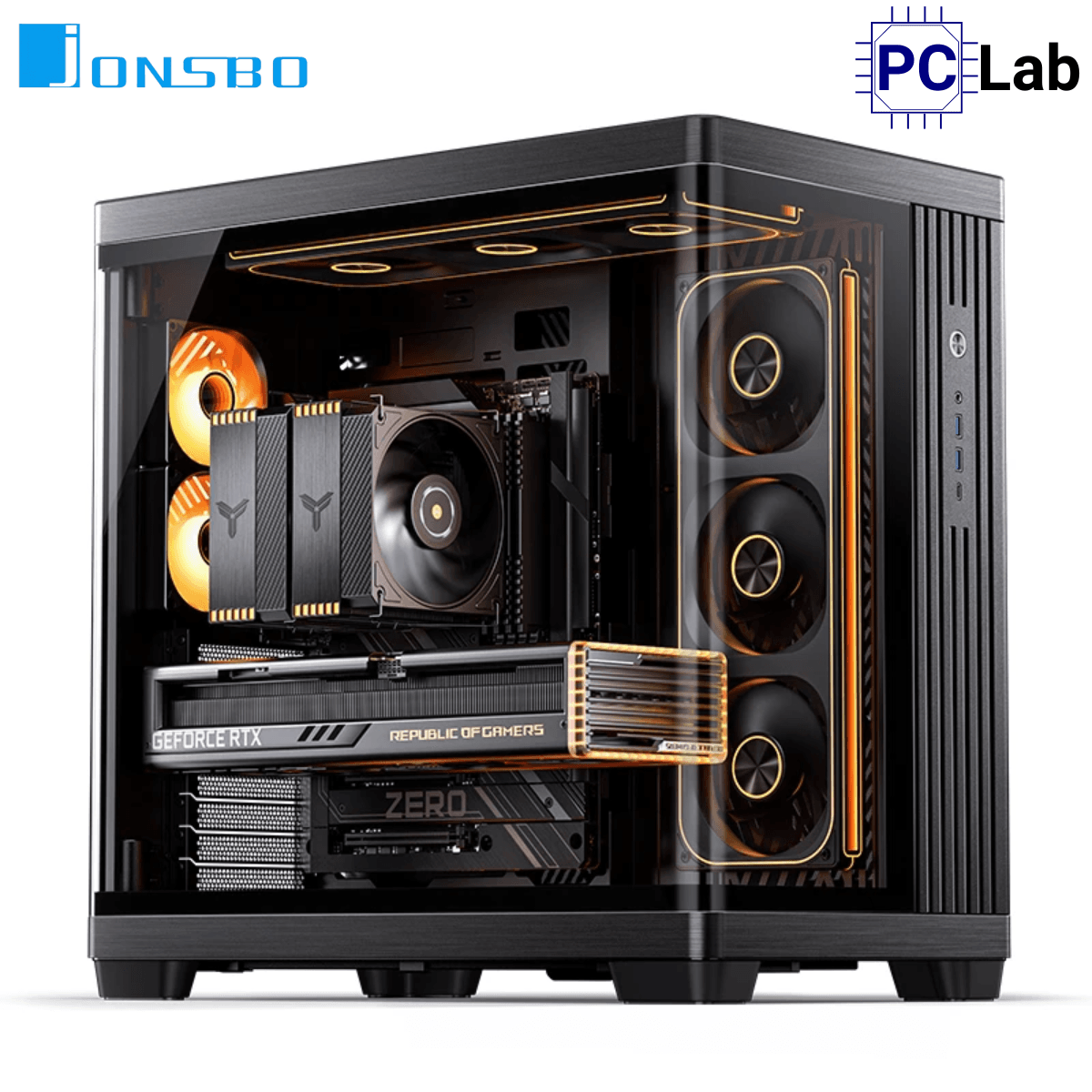 Vỏ case PC máy tính Jonsbo TK-4 Black (ATX, Mid Tower, Đen)