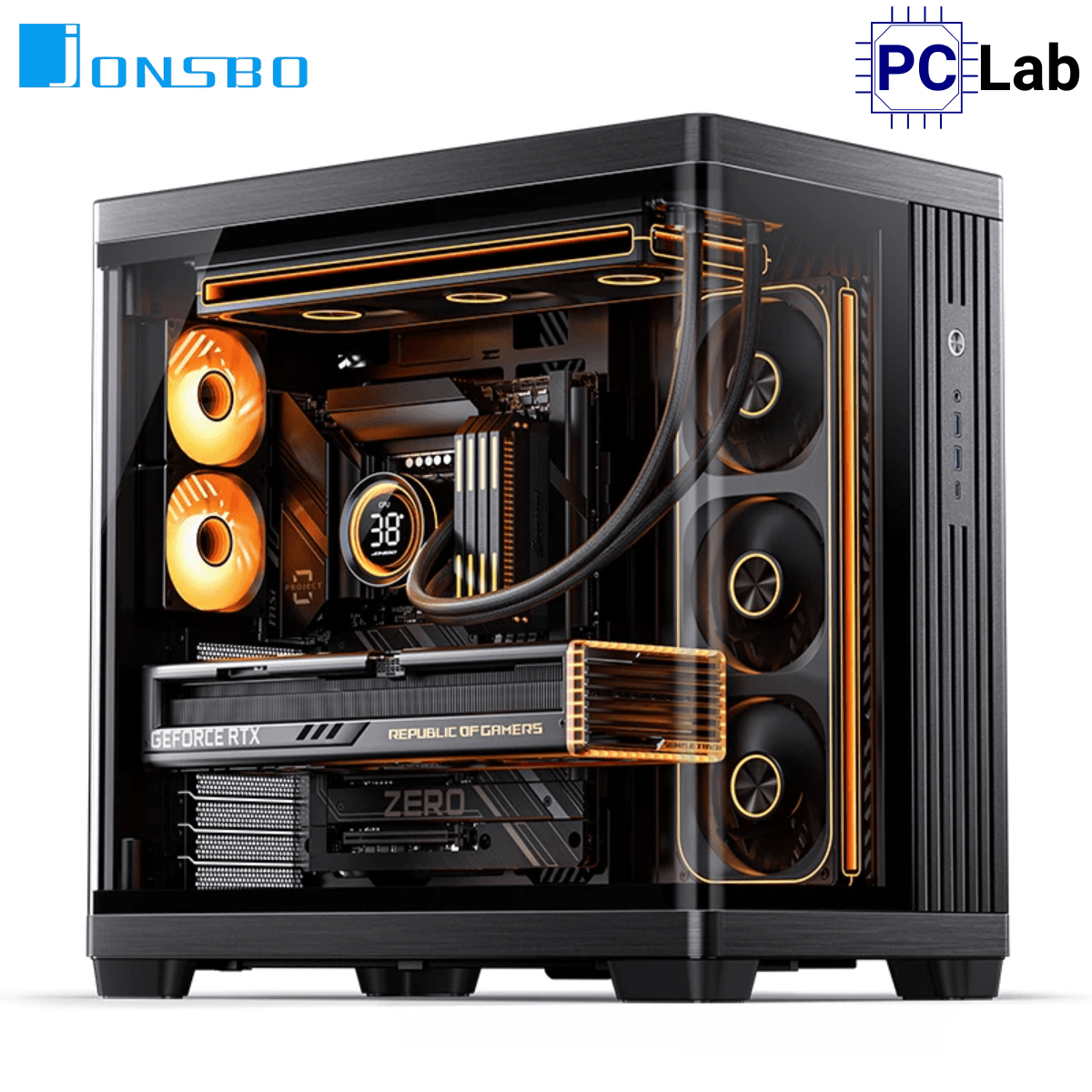 Vỏ case PC máy tính Jonsbo TK-4 Black (ATX, Mid Tower, Đen)