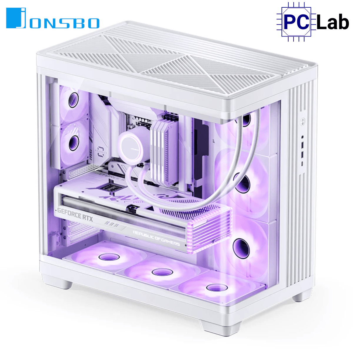 Vỏ case PC máy tính Jonsbo TK-4 White (ATX, Mid Tower, Trắng)
