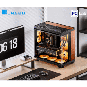 Vỏ case PC máy tính Jonsbo TK-4 WOOD (ATX, Mid Tower, Đen Gỗ)