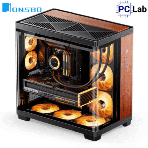 Vỏ case PC máy tính Jonsbo TK-4 WOOD (ATX, Mid Tower, Đen Gỗ)