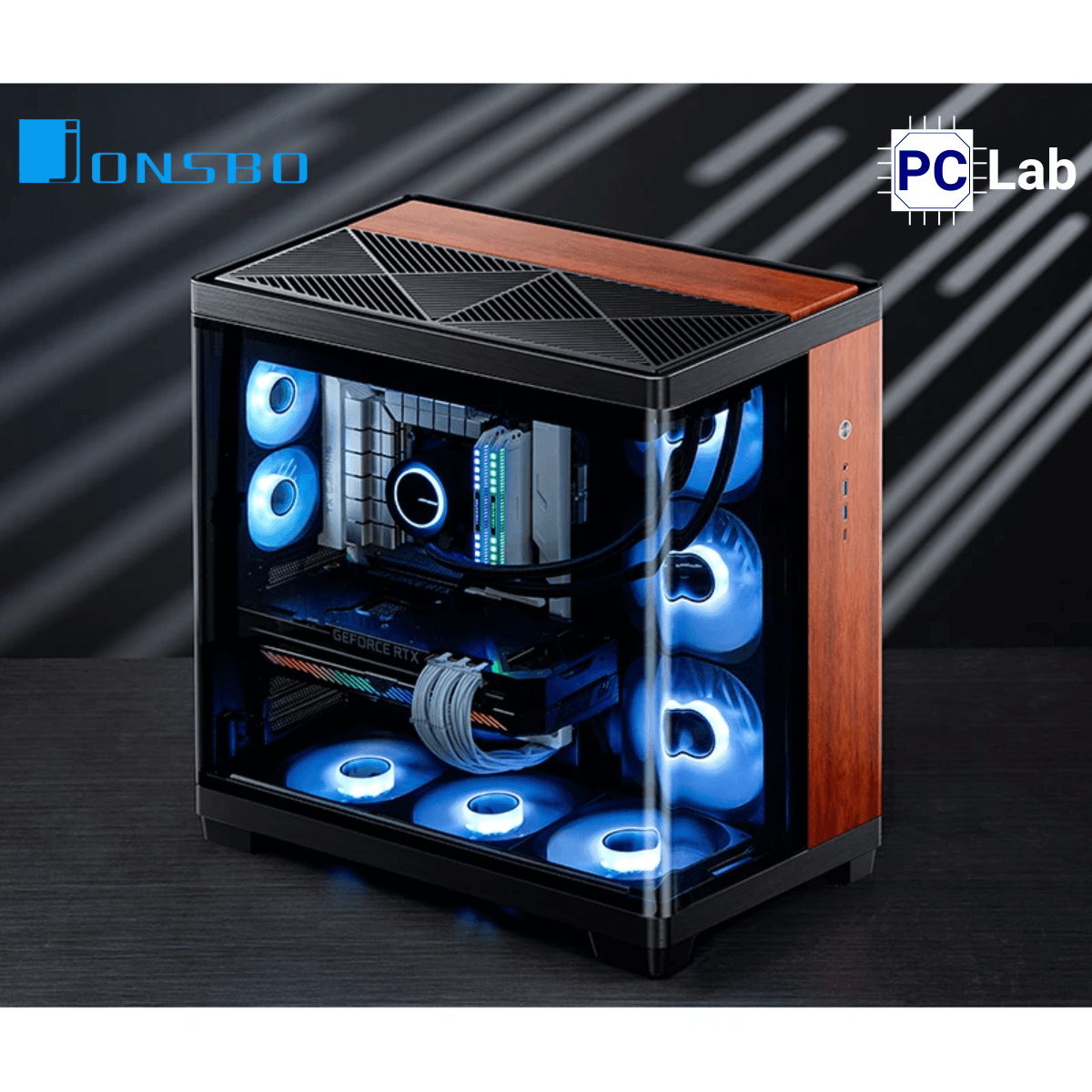 Vỏ case PC máy tính Jonsbo TK-4 WOOD (ATX, Mid Tower, Đen Gỗ)