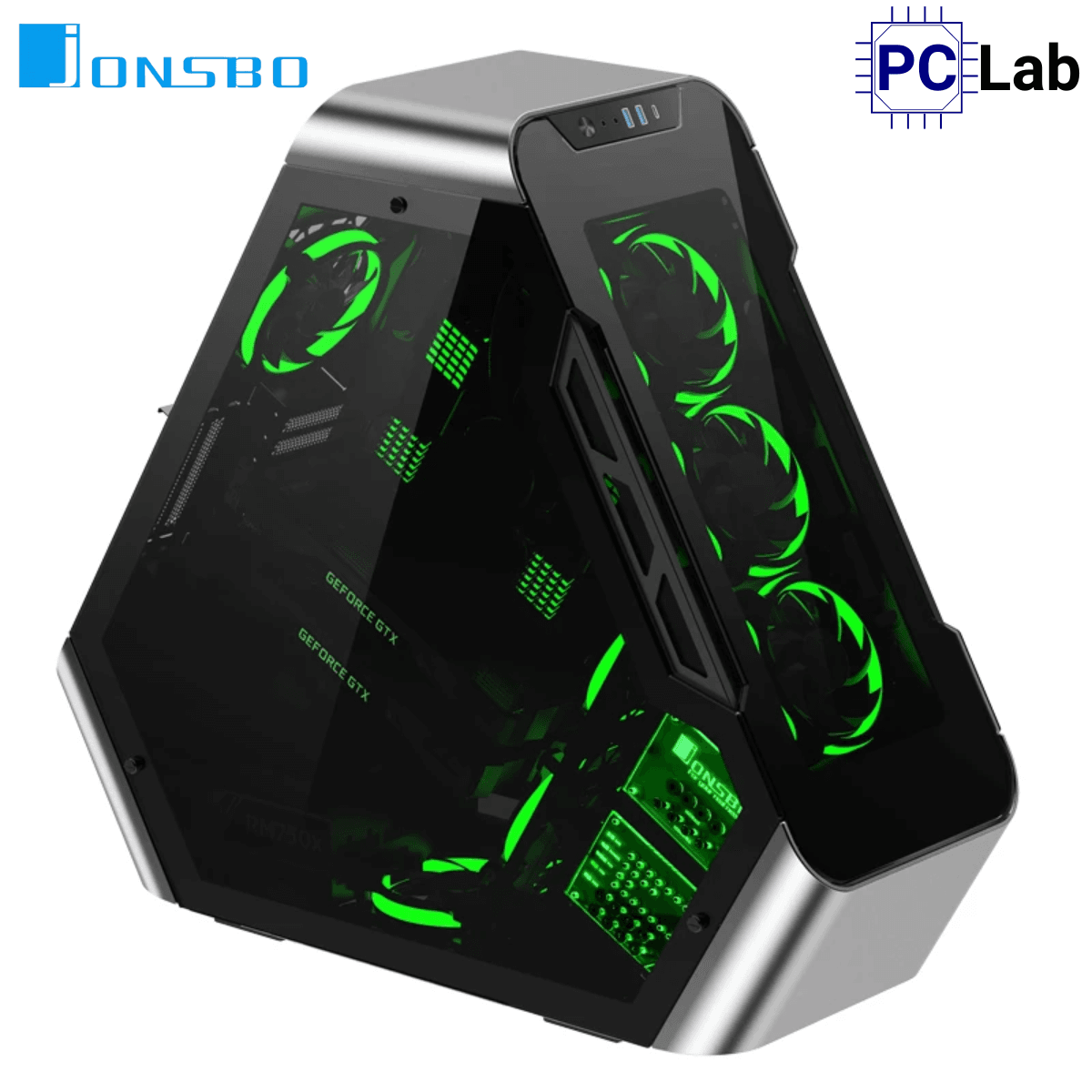 Vỏ case PC máy tính Jonsbo TR03-G Silver (ATX, Mid Tower, Bạc)