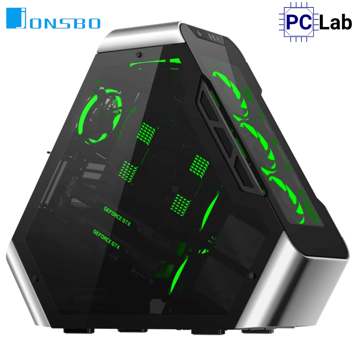 Vỏ case PC máy tính Jonsbo TR03-G Silver (ATX, Mid Tower, Bạc)