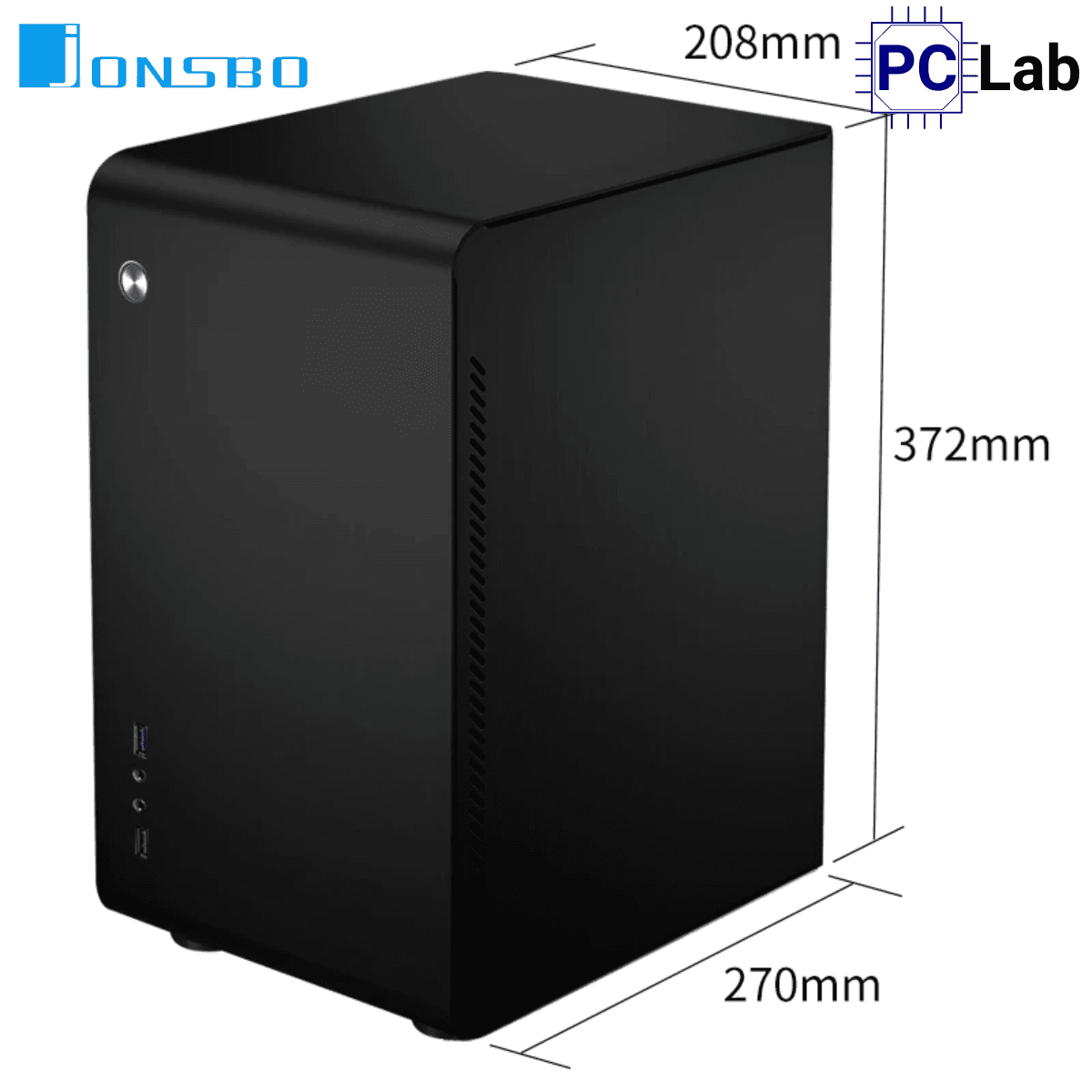 Vỏ case PC máy tính Jonsbo U3 Black (M-ATX, Mid Tower, Đen)
