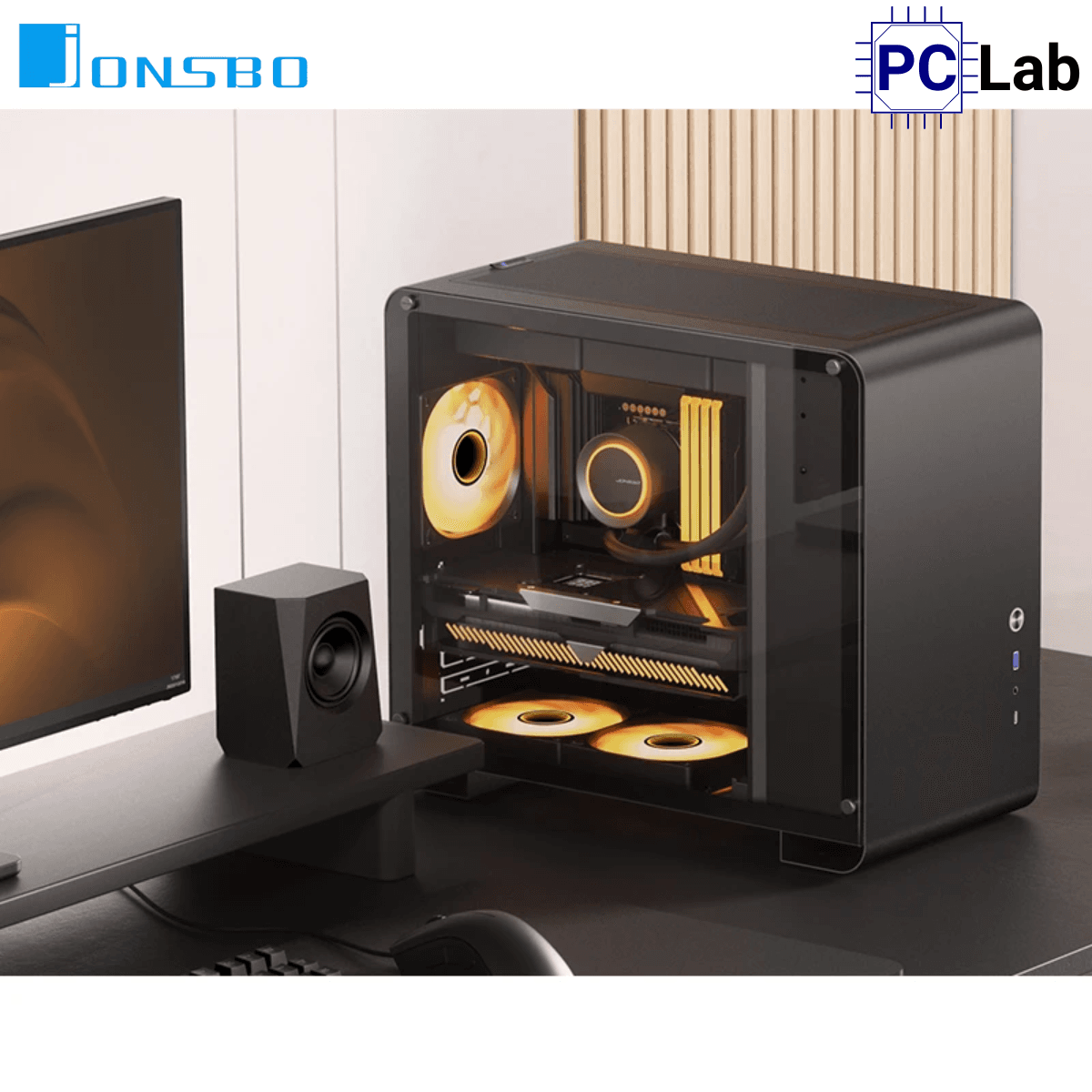 Vỏ case PC máy tính Jonsbo U4 MINI Black (M-ATX, Mid Tower, Đen)