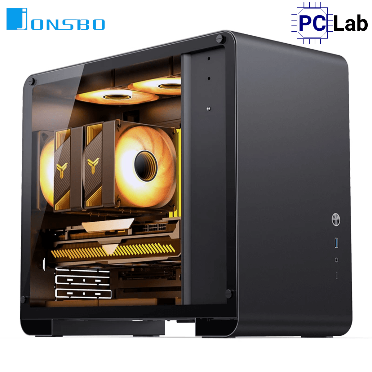 Vỏ case PC máy tính Jonsbo U4 MINI Black (M-ATX, Mid Tower, Đen)