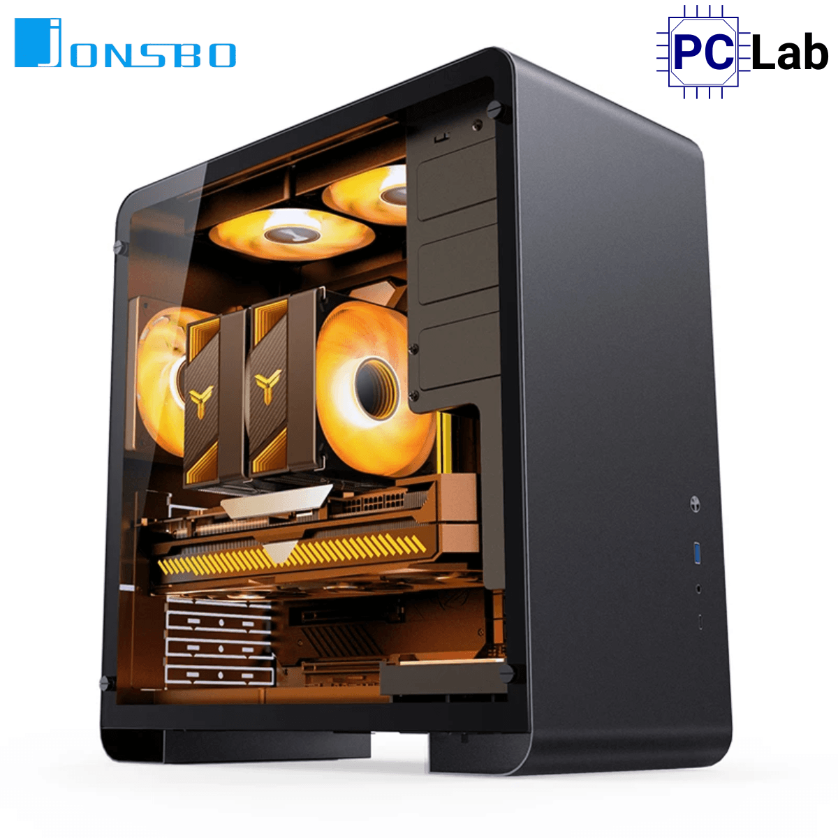 Vỏ case PC máy tính Jonsbo U4 Pro Black (ATX, Mid Tower, Đen)