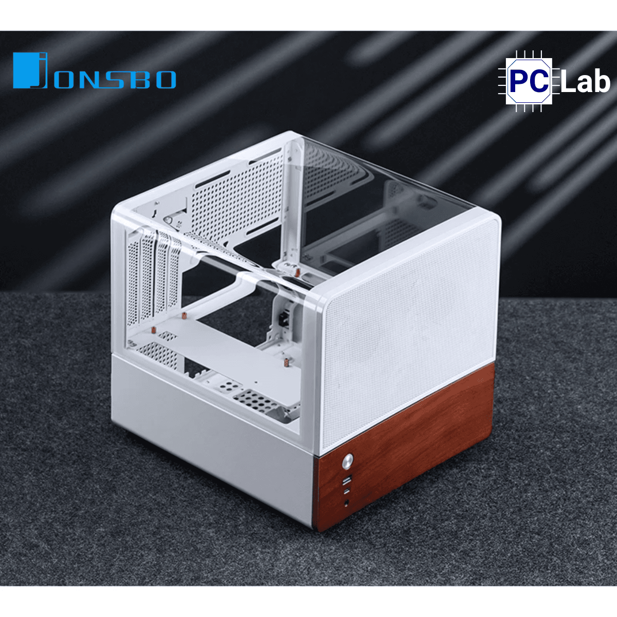 Vỏ case PC máy tính Jonsbo V12 White (M-ATX, Mid Tower, Trắng)