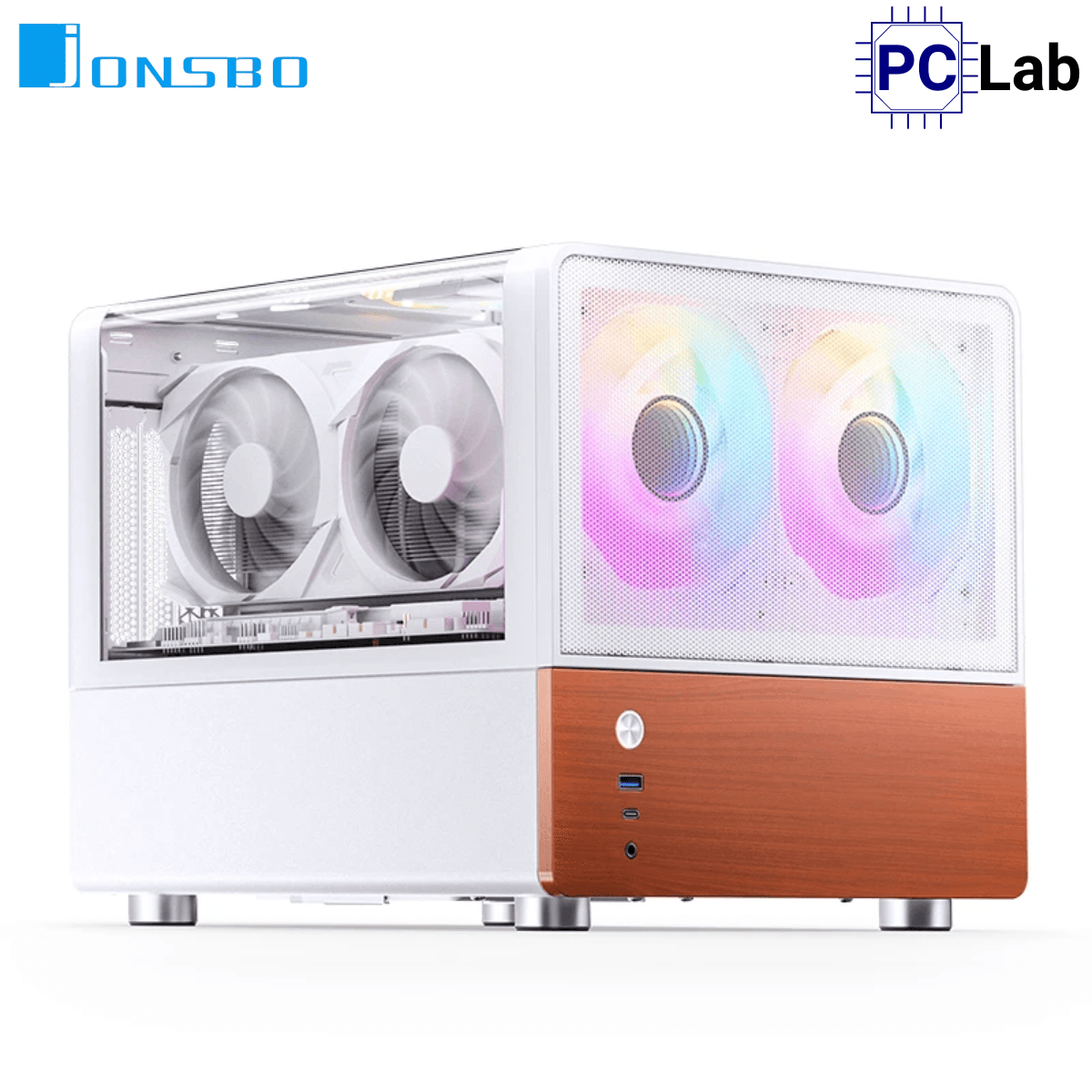 Vỏ case PC máy tính Jonsbo V12 White (M-ATX, Mid Tower, Trắng)