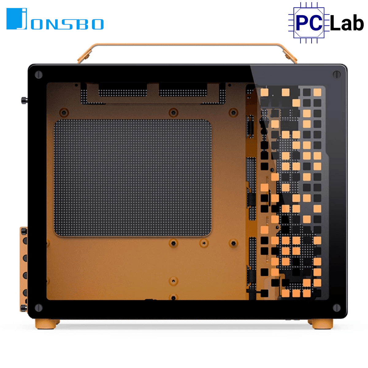 Vỏ case PC máy tính Jonsbo Z20 Orange Black (M-ATX, Mid Tower, Cam Đen)