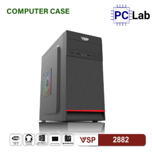 Vỏ case PC máy tính VSP 2882 (M-ATX, Mid Tower, Đen)
