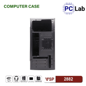 Vỏ case PC máy tính VSP 2882 (M-ATX, Mid Tower, Đen)