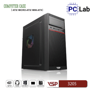 Vỏ case PC máy tính VSP 3205 (ATX, Mid Tower, Đen)