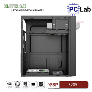 Vỏ case PC máy tính VSP 3205 (ATX, Mid Tower, Đen)
