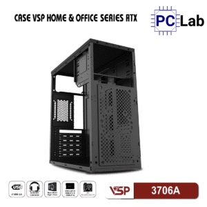 Vỏ case PC máy tính VSP 3706A (ATX, Mid Tower, Đen)