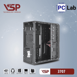 Vỏ case PC máy tính VSP 3707 (ATX, Mid Tower, Đen)
