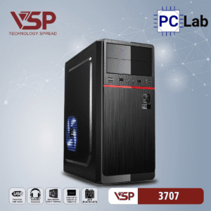 Vỏ case PC máy tính VSP 3707 (ATX, Mid Tower, Đen)