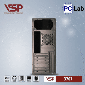 Vỏ case PC máy tính VSP 3707 (ATX, Mid Tower, Đen)