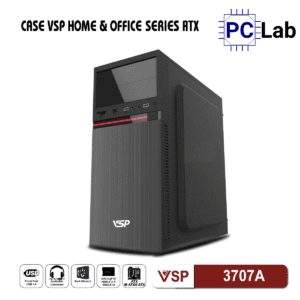 Vỏ case PC máy tính VSP 3707A (ATX, Mid Tower, Đen)