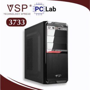 Vỏ case PC máy tính VSP 3733 (M-ATX, Mid Tower, Đen)