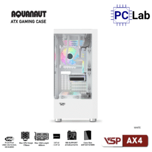 Vỏ case PC máy tính VSP AX4 (ATX, Mid Tower, Trắng/Đen)