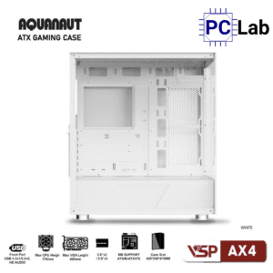 Vỏ case PC máy tính VSP AX4 (ATX, Mid Tower, Trắng/Đen)