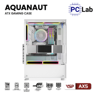 Vỏ case PC máy tính VSP AX5 (ATX, Mid Tower, Trắng/Đen)