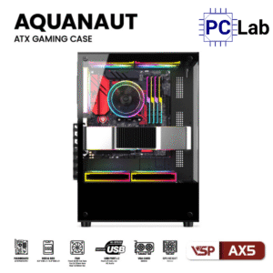 Vỏ case PC máy tính VSP AX5 (ATX, Mid Tower, Trắng/Đen)