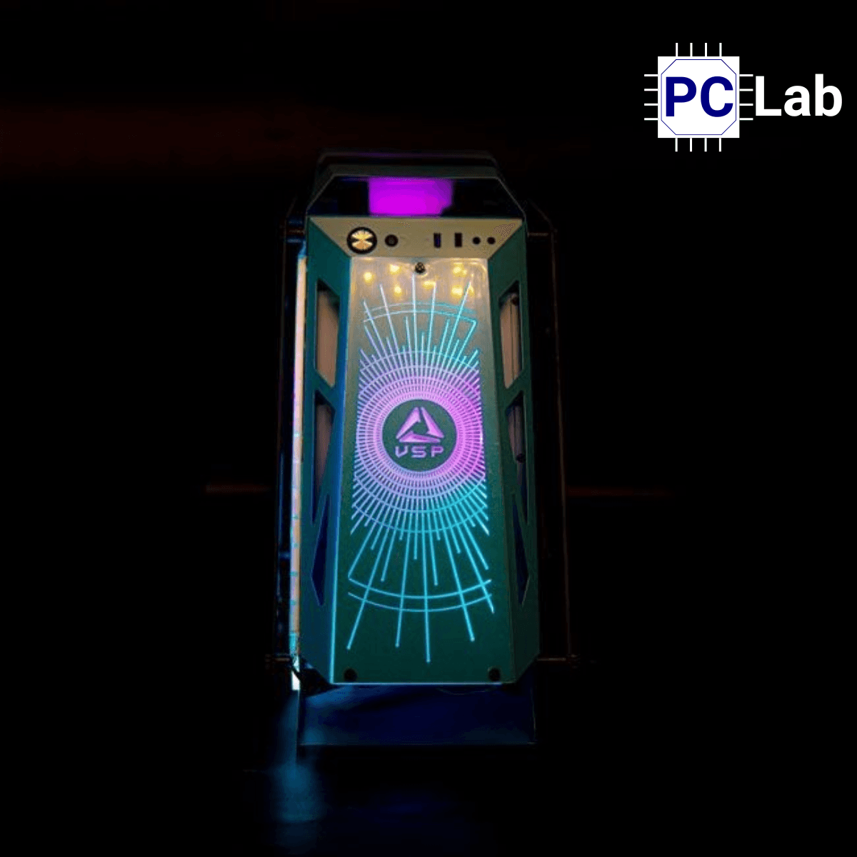 Vỏ case PC máy tính VSP ES1 (M-ATX, Mid Tower, Trắng/Đen/Hồng/Xanh)