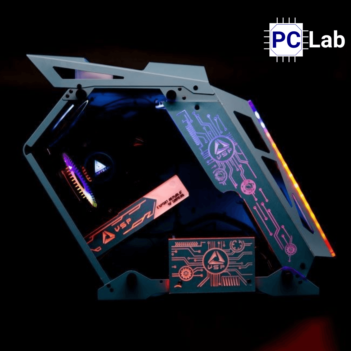 Vỏ case PC máy tính VSP ES1 (M-ATX, Mid Tower, Trắng/Đen/Hồng/Xanh)