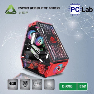 Vỏ case PC máy tính VSP ES2 (ATX, Mid Tower, Đen)