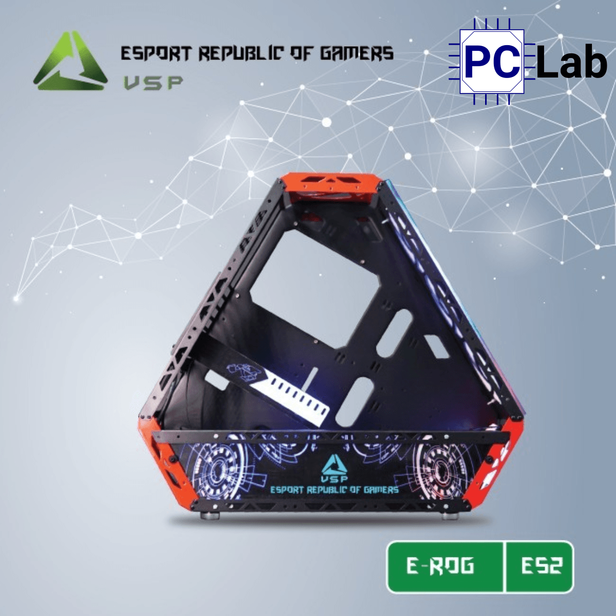 Vỏ case PC máy tính VSP ES2 (ATX, Mid Tower, Đen)