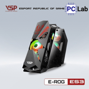 Vỏ case PC máy tính VSP ES3 (M-ATX, Mid Tower, Đen)