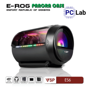 Vỏ case PC máy tính VSP ES6 (M-ATX, Mid Tower, Trắng/Đen)