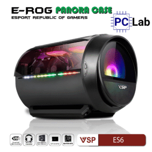 Vỏ case PC máy tính VSP ES6 (M-ATX, Mid Tower, Trắng/Đen)