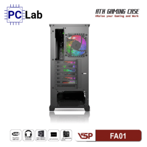 Vỏ case PC máy tính VSP FA01 (ATX, Mid Tower, Đen)