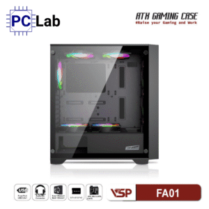 Vỏ case PC máy tính VSP FA01 (ATX, Mid Tower, Đen)
