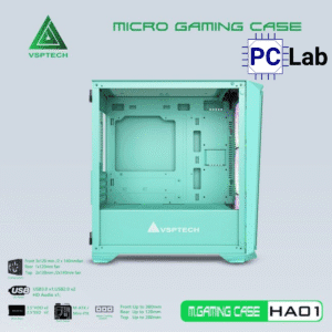 Vỏ case PC máy tính VSP HA01 (M-ATX, Mid Tower, Trắng/Đen/Hồng/Xanh)