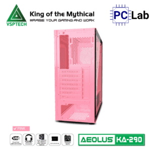 Vỏ case PC máy tính VSP KA290 (ATX, Mid Tower, Trắng/Đen/Hồng/Xanh)